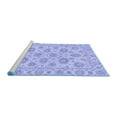 thumbnail image 2 of Ahgly Company Machine Washable Indoor Square Abstract Blue Modern Area Rugs, 8' Square, 2 of 4