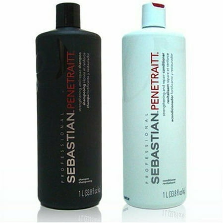 Sebastian PENETRAITT Strengthening & Repair SHAMPOO & CONDITIONER LARGE DUO SET - 33.8 oz/1000 ml - LARGE LITER DUO KIT