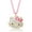Pink, variant on Sanrio Hello Kitty Pave Fashion Jewelry Necklace - 16"+3" Necklace, Neon Red - Officially Licensed