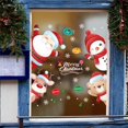 thumbnail image 2 of Decoración navideña Papá Noel pegatinas de puerta pegatinas de ventana pegatinas de vidrio autoadhesivas pegatinas de pared creativas BR Rojo Verde, 2 of 4