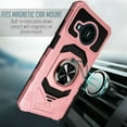 thumbnail image 3 of for Nokia X100 X 100 Ring Phone Case Magnet Mount Ready Slip Guard Grids Pattern Kickstand Hybrid Slim Shock Bumper Cover with Tempered Glass, 3 of 4