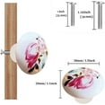 thumbnail image 2 of Ceramic Hand Painted Drawer Knobs, [12 Pack] Vintage Flower Painted Dresser Knobs, Kitchen Cabinet Knobs and Pulls (Pink, 12 Pieces), 2 of 14