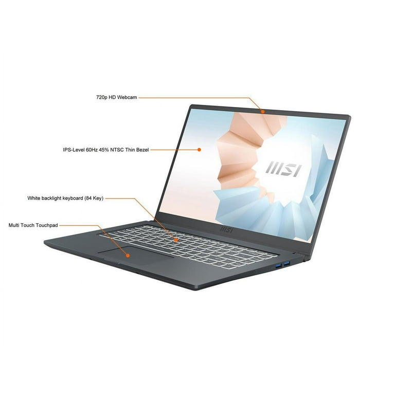 MSI Laptop Modern 15 AMD Ryzen 7 5000 Series 5700U (1.80GHz) 8GB