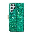 thumbnail image 3 of SaniMore for Samsung Galaxy S23 Ultra Wallet Case with Card Slot, Bling Sparkle Glitter Magnetic Clasp Purse Soft TPU + PU Leather Cover with Practical Bracket Shockproof Protection Shell, Green, 3 of 8
