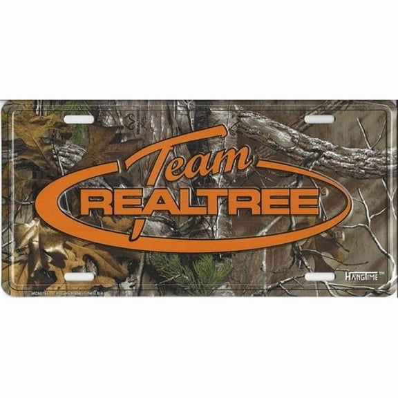 Team Realtree Camo Metal License Plate