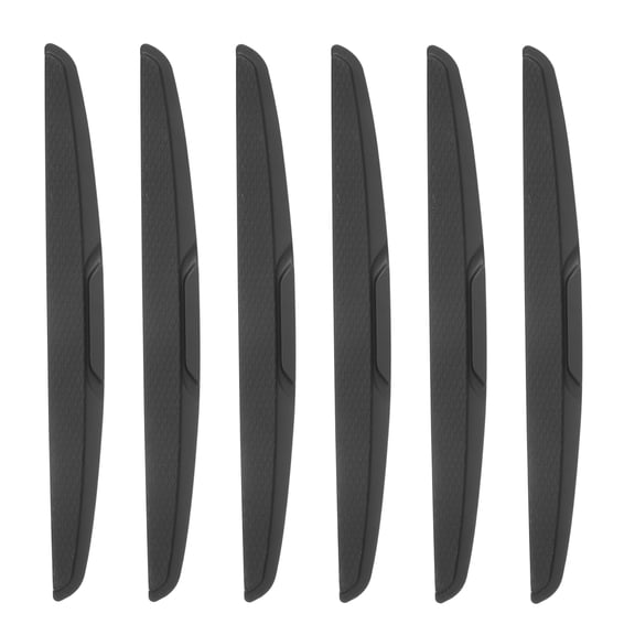 6pcs Car Door Edge Guards Protectors Silicone Side Doors Edge Trim Strip Black