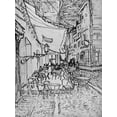 thumbnail image 2 of Art.com Terrace of the Cafe in the Evening (Night cafe in Arles), Reed Pen Drawing after the Painting, 1888 Stretched Canvas Print Wall Art by Vincent van Gogh, 18" x 24", 2 of 4