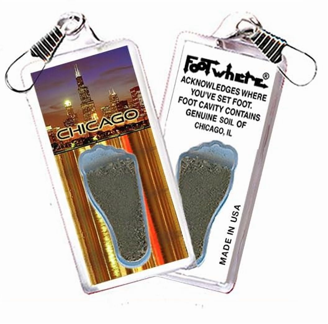 Chicago FootWhere® Souvenir Lanyards.(CHI300 - Assorted) 6 Piece Set.