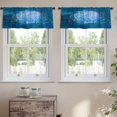 thumbnail image 2 of LALILO Kitchen Curtain Valance Blue Night I Love You Moon Rod Pocket Window Curtain 52"x 18" Set of 2, 2 of 5