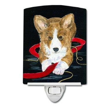 Caroline's Treasures SS8570CNL Corgi Ceramic Night Light, 6x4x3", multicolor