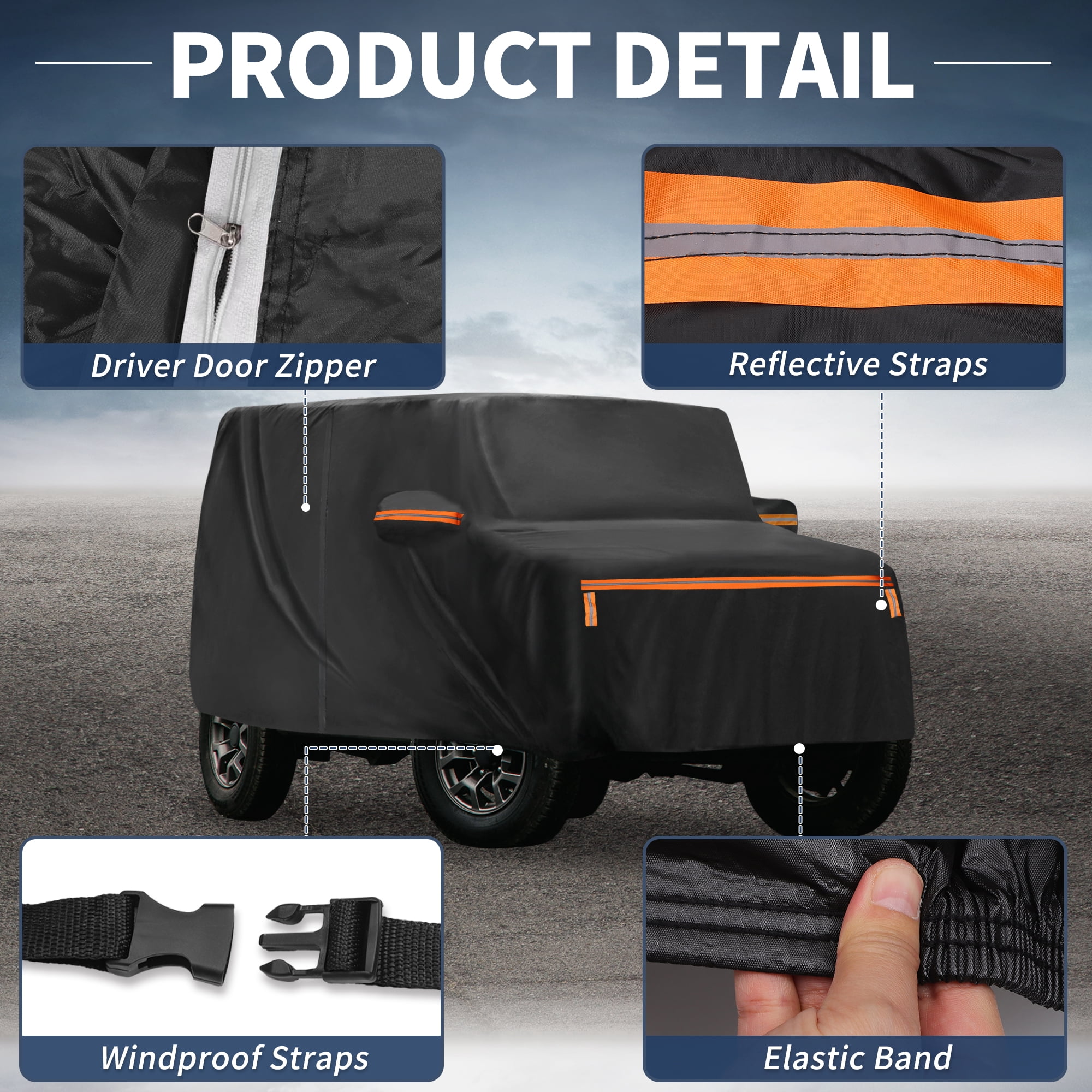 Unique Bargains Car Cover for Daihatsu Taft Aluminum Film Cotton with Right Zipper