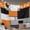 Orange, variant on Yellow Grey Black Geometric Small Tapestry for Bedroom Wall Hanging Tapestry, Modern Abstract Art Ceiling Backdrop Tapestries Poster Blanket Wall Decor for Teens Room Living Room Dorm 23" x 28"