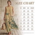 thumbnail image 7 of Xoenoiee Sparrow Flower Leaf Print Women Summer Casual Sleeveless Maxi Dress 2026 Cotton Linen Crewneck Loose Wrinkle-Free Beach Travel Vacation Long Sundress Plus Size, 2XL, 7 of 7