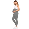 thumbnail image 3 of Sweet Hearts 2-Pack Maternity Leggings for Women- High Waist Maternity Pants Pregnancy Clothes for Women Made in USA, 3 of 7