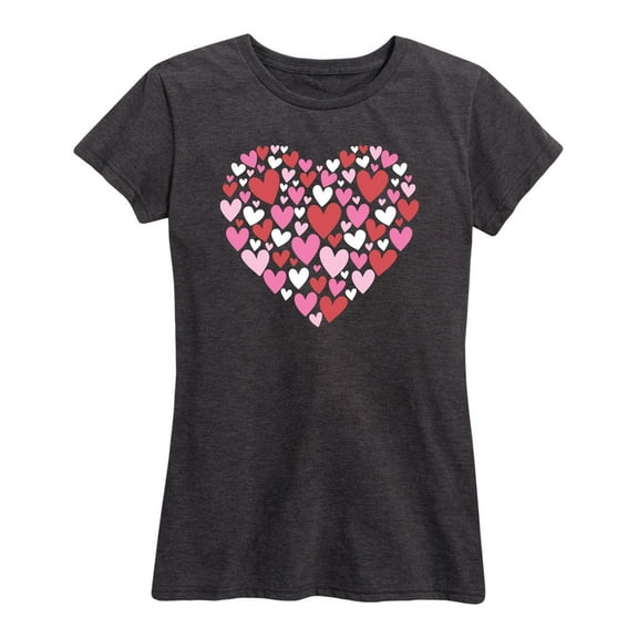 Instant Message - Hearts In Heart Pattern - Women's Short Sleeve Graphic T-Shirt