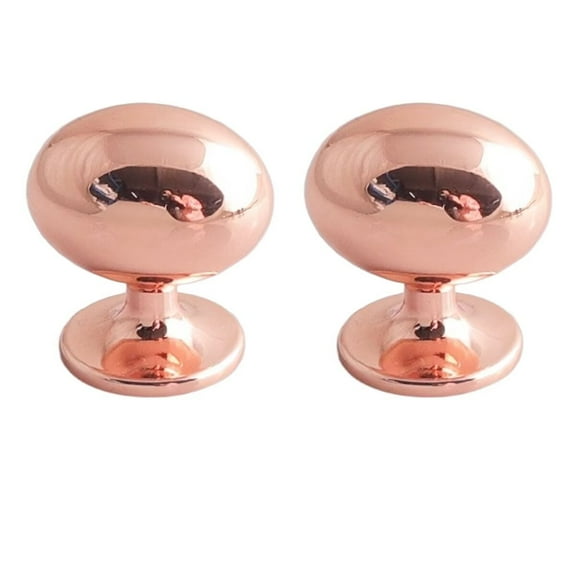 HDJNal 2 Pcs Cute Pigeon Egg Knobs with Screws - 29mm Diameter - Round Vintage Pull Handles for Home & Office Furniture - Kitchen Cabinet, Drawers & Cupboard Doors,Rose Gold