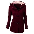 thumbnail image 4 of 2021 Best Selling Amazon Hooded Classic Cow Horn Button Jacket Cotton Coat Autumn/Winter Parkas Fashion Outerwear, 4 of 5