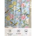 thumbnail image 6 of Sheer Curtains 45 Inch Length, Blue Spring Floral Semi Sheer Curtains Light Filtering Window Treatment, Elegant Farmhouse Flowers Birds Watercolor Privacy Voile Drapes for Living Room 52x45 Inch, 6 of 7