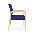 thumbnail image 4 of Pemberly Row Waiting Reception Guest Chair Wood Frame in Blue, 4 of 5
