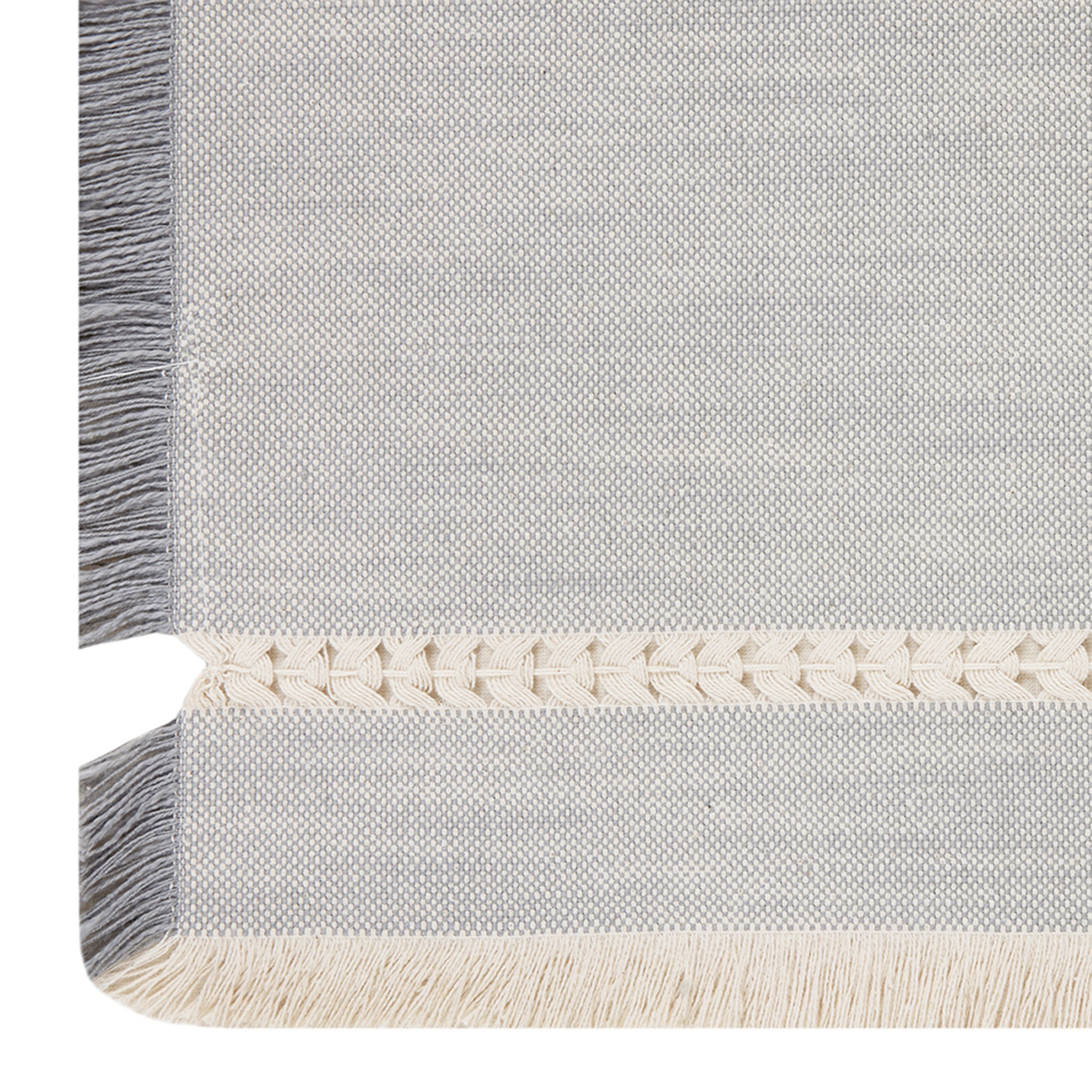 Better Homes & Gardens Gray Fringe Table Runner - 14 x 90" - Gray - 100% Cotton
