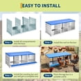 thumbnail image 4 of Heavy Duty Metal Chicken Nesting Box - 3 Compartments with Large Vented Holes, Easy Egg Collection, Rust-Proof Wall Mount Poultry Coop Equipment for Hens, Ducks, Rabbits, Green, 4 of 7