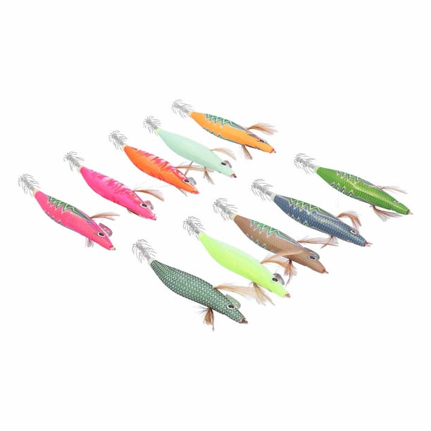 20PCS #2.0 - #4.0 Luminous Squid Jig Hooks Wood Shrimp Jig Umbrella Hooks 