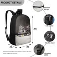 thumbnail image 5 of Uourmeti Cat Backpack, Adjustable Comfort Straps Student Bookbag 17 Inchs Large Capacity School Backpack for Travel Outdoor, 5 of 6