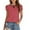 Watermelon Red, variant on Bigersell Womens Tops and Blouses Women's Solid Color Round Neck Underwaist Comfortable Loose T-shirt Short Sleeve Blouse Casual Tops Tunic V-Neck Short Sleeve Ladies Summer Tops Style B18635,L