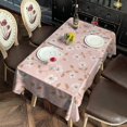 thumbnail image 2 of Pioneer Flower Floral Print Pattern Rectangle Tablecloth 60"x102", Waterproof Polyester Table Cloth, Wipeable Spillproof for Dining Camping Indoor Outdoor, 2 of 6