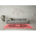 thumbnail image 3 of Ahgly Company Indoor Round Medallion Red Traditional Area Rugs, 5' Round, 3 of 4