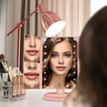 Makeup Vanity Mirror Magnifying with 21 LED Lights, Cosmetic Standing