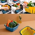thumbnail image 3 of Ensemble Passoire de Cuisine 3 en 1 avec Couvercle Panier de Drainage Double Couche Conteneurs de Rangement Multifonctions, 3 of 7