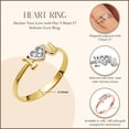 thumbnail image 3 of 14k Rose Two-Tone Gold Cubic Zirconia "I Heart U" Love Ring (Size 6), 3 of 3