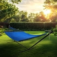 thumbnail image 6 of Sunnydaze 2-Person Polyester Rope Spreader Bar Hammock with Stand, 400 lb Capacity - Blue, 6 of 11