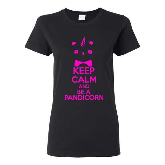 Ladies Keep Calm And Be A Pandicorn T-Shirt Tee