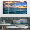 thumbnail image 3 of Designart 'Exotic Tropical Beach at Sunset ' Modern Seashore Canvas Art, 3 of 3