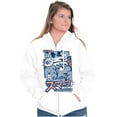 thumbnail image 3 of Angry Smurf Cartoon Manga Mashup Unisex Plus Size Zip Hoodie Brisco Brands 3X, 3 of 5