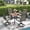 Walnut table-Brown chairs, variant on VOXBIN 5 Pieces Patio Dining Set for 4-37.8" Outdoor Table and Swivel Patio Chair for Deck, Lawn and Garden
