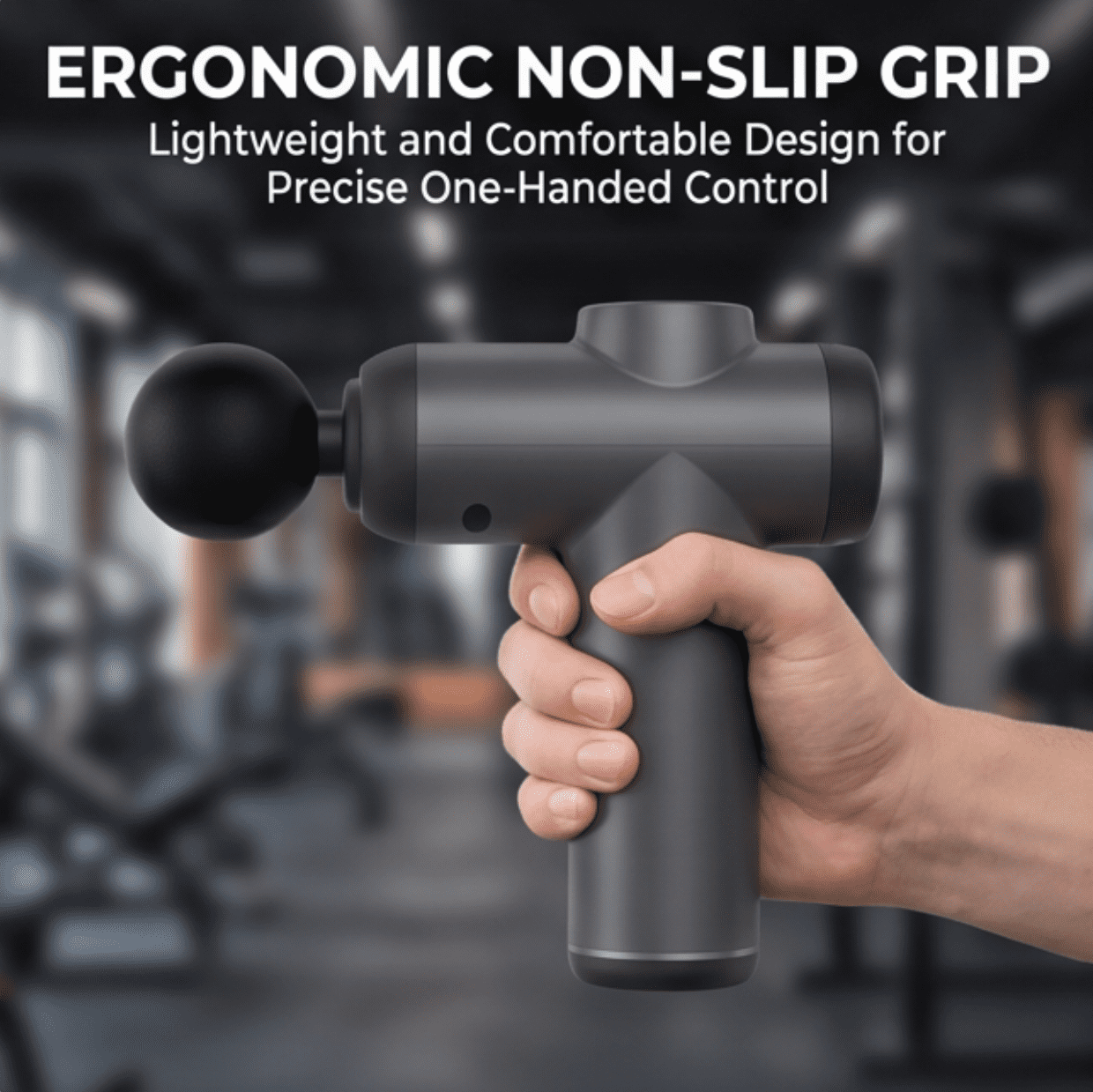 Deep Tissue Massage Gun, Percussion Muscle Massager for Athletes, Handheld Fascia Gun with 6 Speeds & 4 Heads for Back Neck Pain Relief.