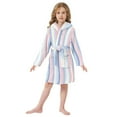 thumbnail image 6 of FORMRS Niños Bathrobe Unisex Hooded Robe Soft Plush Pajamas Sleepwear, Size 7-9T, Abstract Pink, 6 of 7