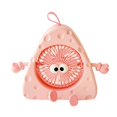 thumbnail image 2 of Cute Cartoon Cheese Mini Fan, USB Powered 3 Speed Quiet Table Fan, Portable Small Desk Fan for Dorm Bedroom Home Outdoor Use(Pink), 2 of 8