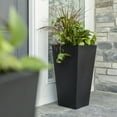 thumbnail image 4 of Step2 Tremont 2pk Plastic Black Square Planter 15" W x 15" D x 28" H, 4 of 18