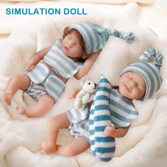 JUNWELL Reborn Baby Dolls Realistic Newborn Baby Dolls 6inch Silicone Real Toddler Girl Lifelike