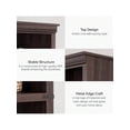 thumbnail image 2 of 5-layer retro style 62.87-pulgada high estante - abiertos almacenamiento, floor-standing para exposición gabinete, easy to assemble, ideal para para sala de estar, dormitorio, y oficina, 2 of 5