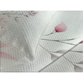 thumbnail image 2 of Ambesonne Pink Quilted Bedspread Set 3 Pcs, Japanese Sakura Flowering Sky, King Size, Pale Grey Magenta Blush, 2 of 4