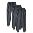 thumbnail image 2 of Mens Joggers Sweatpants 3-Pack Solid Color Casual Sports Drawstring Pants Dark Gray, 2 of 3