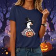 thumbnail image 6 of Halloween Shirt For Women Print T Shirt Short Sleeve T Shirt Top Spooky Pumpkin Gift Top, 6 of 9