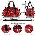 thumbnail image 2 of Qzaxky Personalized Christmas Bag Gym Bag Custom Duffle Bag Christmas Bag with Name Overnight Bag White Snowflakes, 2 of 7