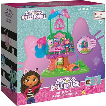 Gabby's Dollhouse Transforming Garden Treehouse Playset with 2 Figures for Ages 3 and Up