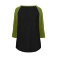 thumbnail image 5 of LODIENY Plus Size (S-5XL) Casual Slim Fit T-Shirts for Men Henley Button Down Shirt Raglan 3/4 Sleeve Color Block Jersey Baseball Tops Green XXXXXL, 5 of 5
